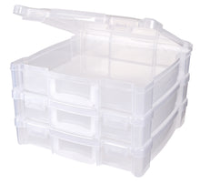Cargar imagen en el visor de la galería, Caja organizadora portátil de 12 x 12 pulgadas con asa