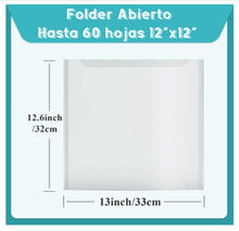 Cargar imagen en el visor de la galería, Folders de Almacenamiento para hojas de 12x12 pulgadas