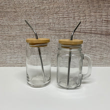 Cargar imagen en el visor de la galería, SET de Tapa y Pajilla para Vaso tipo Lata de Vidrio (Vaso no incluido)