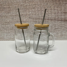 Cargar imagen en el visor de la galería, SET de Tapa y Pajilla para Vaso tipo Lata de Vidrio (Vaso no incluido)