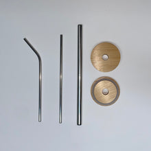 Cargar imagen en el visor de la galería, SET de Tapa y Pajilla para Vaso tipo Lata de Vidrio (Vaso no incluido)