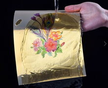 Cargar imagen en el visor de la galería, Viniles Adhesivos de impresion para inkjet Holografico, Dorados y Plateados