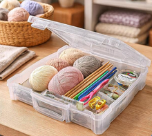 Cargar imagen en el visor de la galería, Caja organizadora portátil de 12 x 12 pulgadas con asa