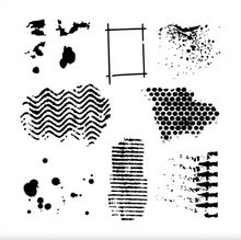 Cargar imagen en el visor de la galería, Stencil 12x12 pulgadas con 8 figuras