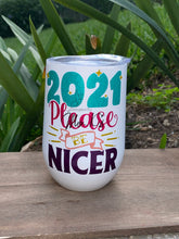 Cargar imagen en el visor de la galería, Vaso metálico (wine tumbler) mediano 8oz.