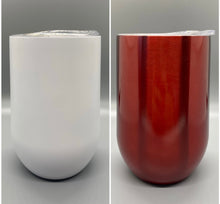 Cargar imagen en el visor de la galería, Vaso metálico (wine tumbler) mediano 8oz.