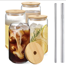 Cargar imagen en el visor de la galería, SET de Tapa y Pajilla para Vaso tipo Lata de Vidrio (Vaso no incluido)