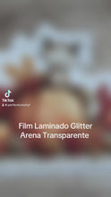 Cargar y reproducir el video en el visor de la galería, Film Laminado Adhesivo Glitter Arena Transparente
