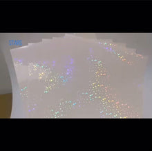 Cargar y reproducir el video en el visor de la galería, Film Laminado Adhesivo Holográfico Transparente
