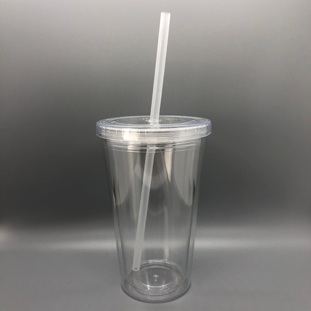 Vaso plástico transparente Doble Pared