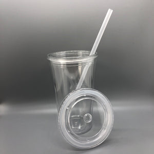 Vaso plástico transparente Doble Pared