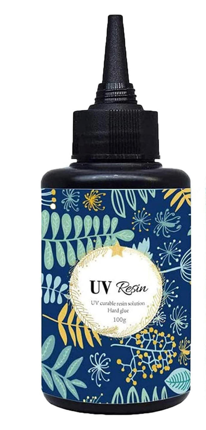  ULLFEU Resina UV de 7.05 oz de tipo duro: resina epoxi UV  transparente mejorada, resina transparente de bajo olor, resina de curado UV  sin amarillamiento para fabricación de joyas, manualidades, 