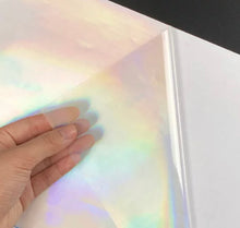 Cargar imagen en el visor de la galería, Film Laminado Adhesivo Holográfico Transparente
